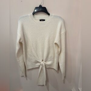Tie Front Cropped Sweater